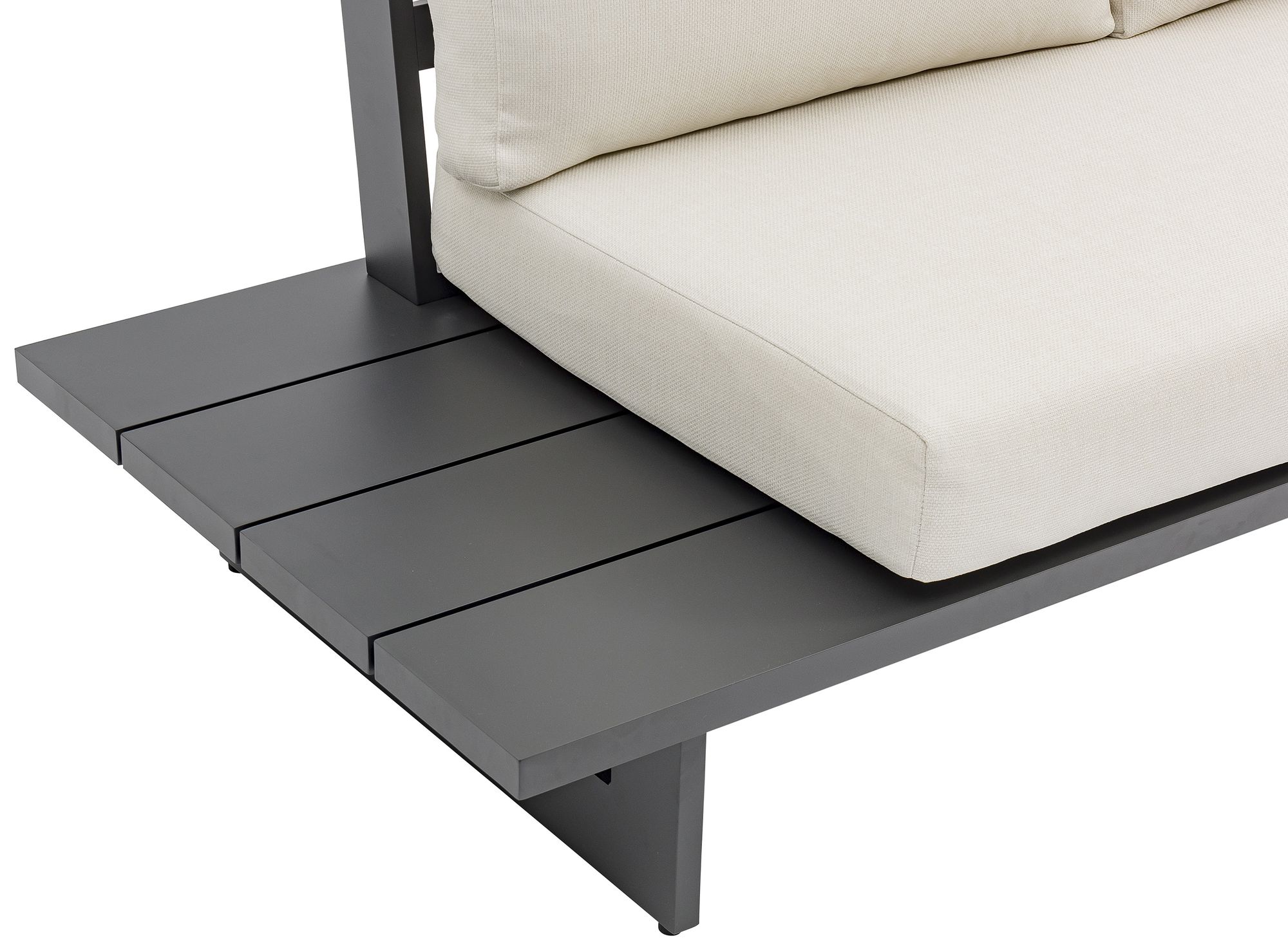 Maldives 102" 3-Piece Outdoor Patio Waterproof Fabric Modular Sectional with Aluminum Frame