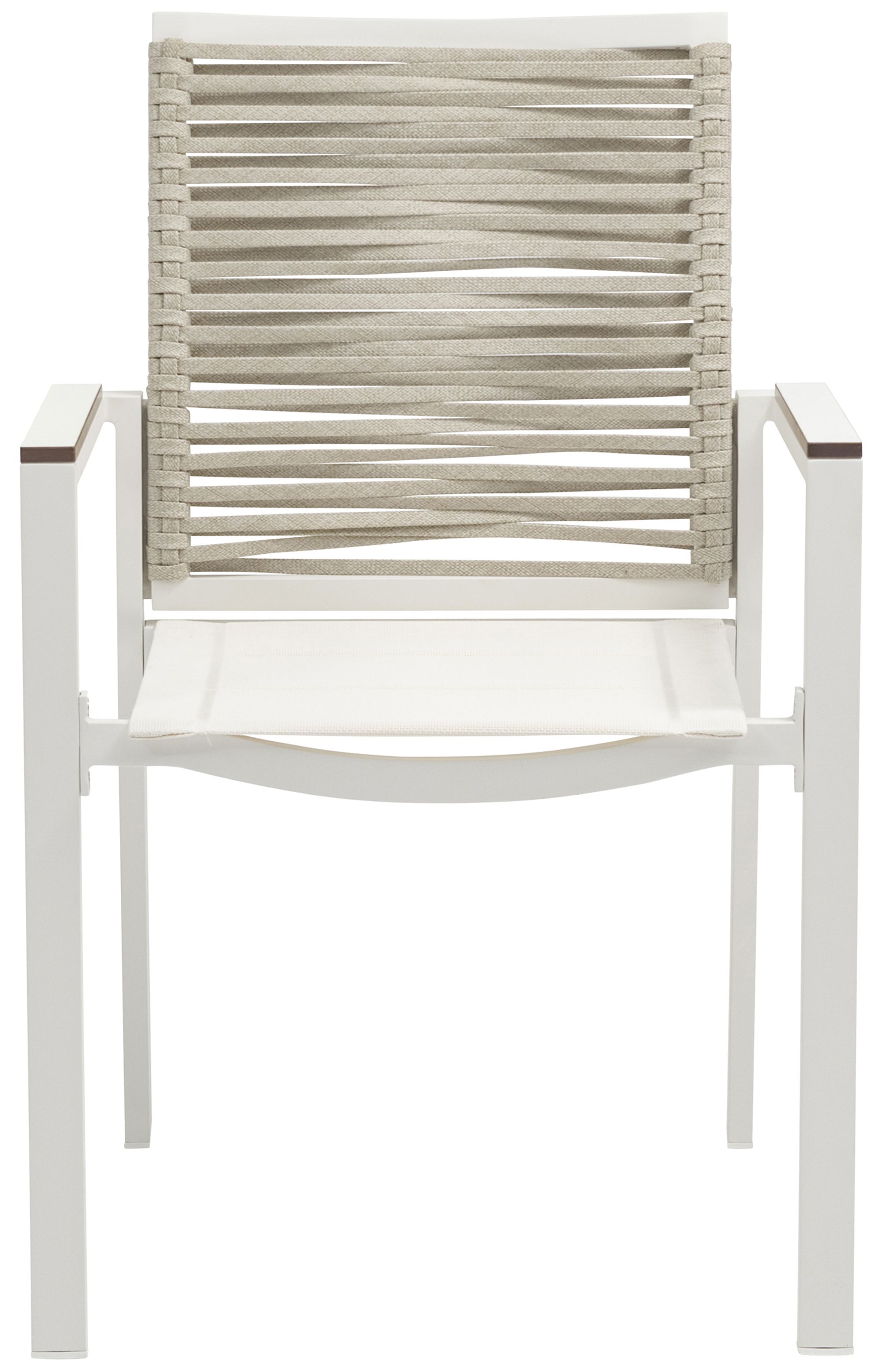 Maldives Outdoor Patio Mesh Waterproof Fabric Dining Arm Chair with Dark Grey Aluminum Frame