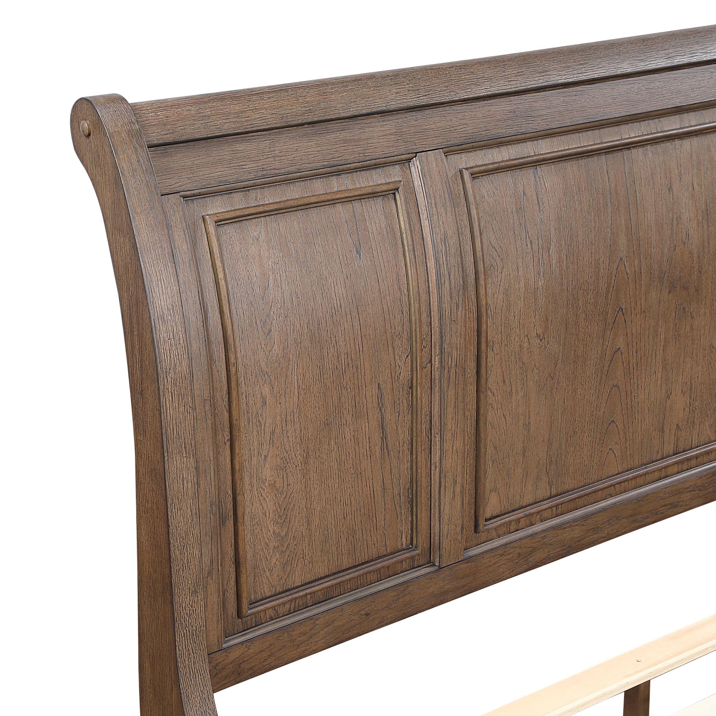 Bethel Wood Veneer Storage Sleigh Bed