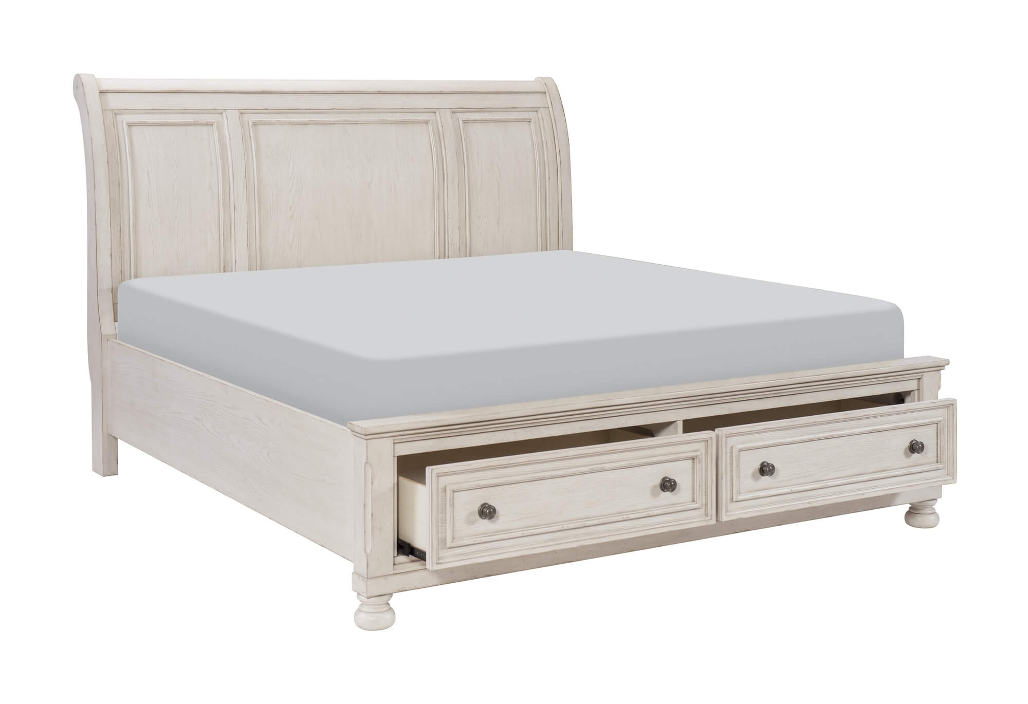 Bethel Wood Veneer Storage Sleigh Bedroom Set