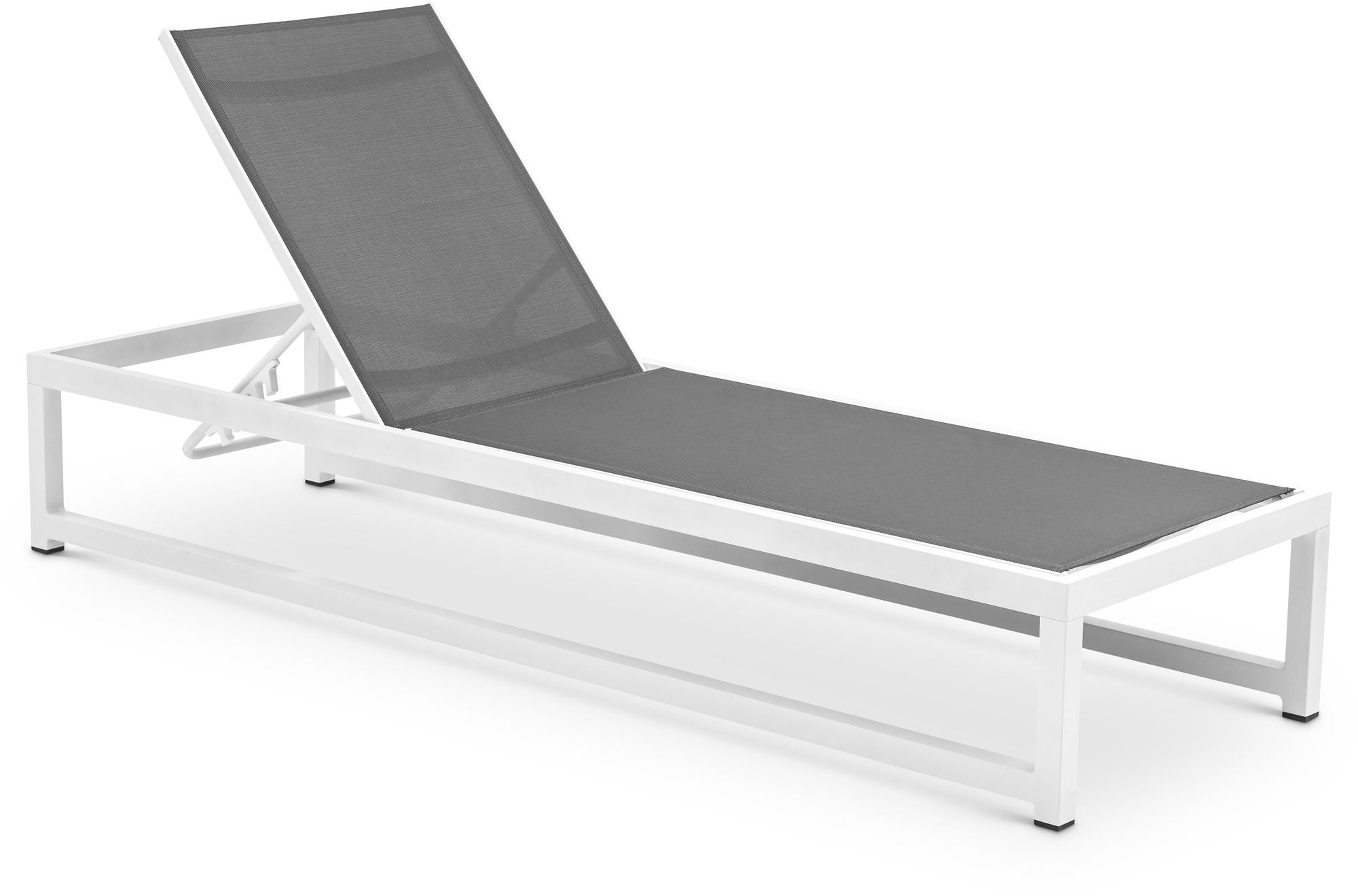 Maldives Outdoor Patio Mesh Waterproof Fabric Adjustable Sun Chaise Lounge Chair with Aluminum Frame