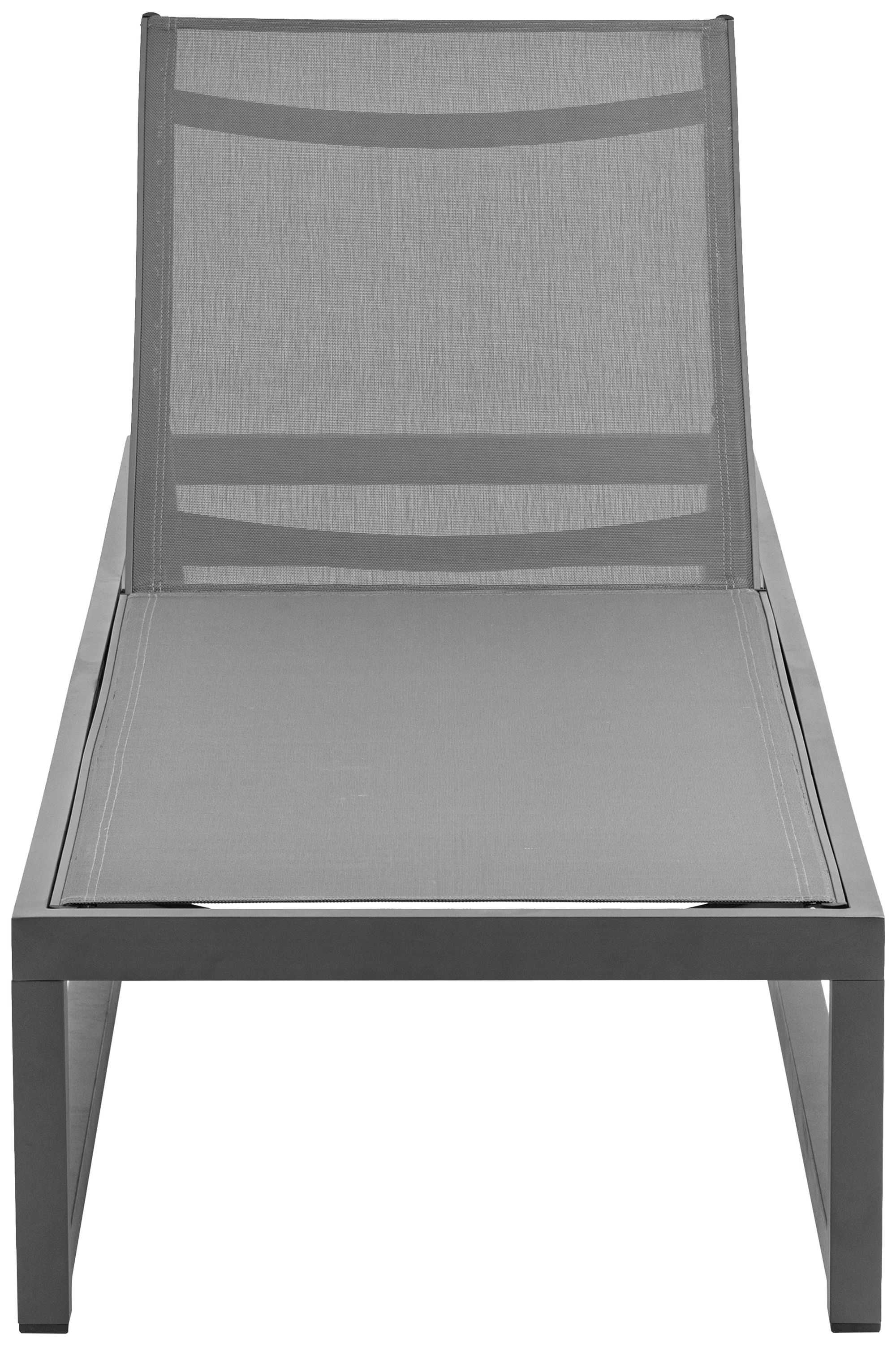 Maldives Outdoor Patio Mesh Waterproof Fabric Adjustable Sun Chaise Lounge Chair with Dark Grey Aluminum Frame