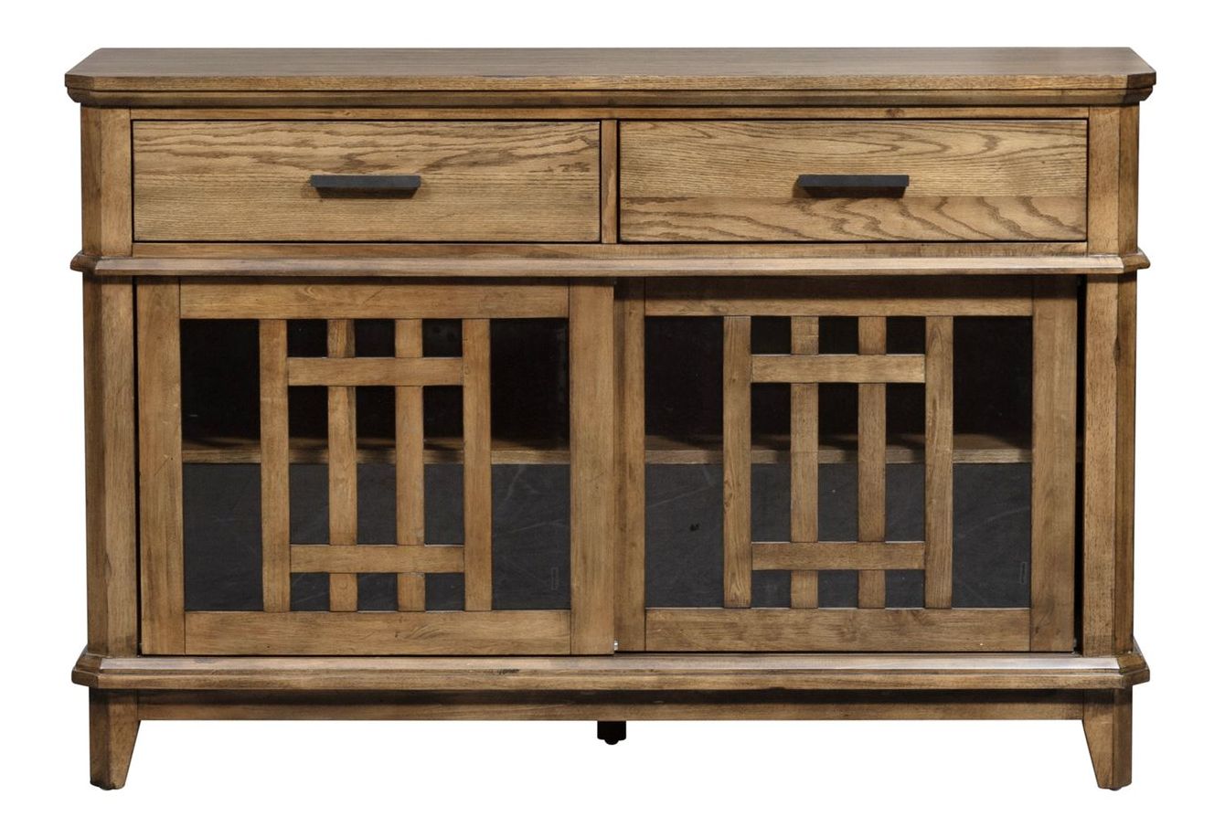 Santa Rosa Wood/Glass Sliding Server w/2 Drawers & 2 Doors