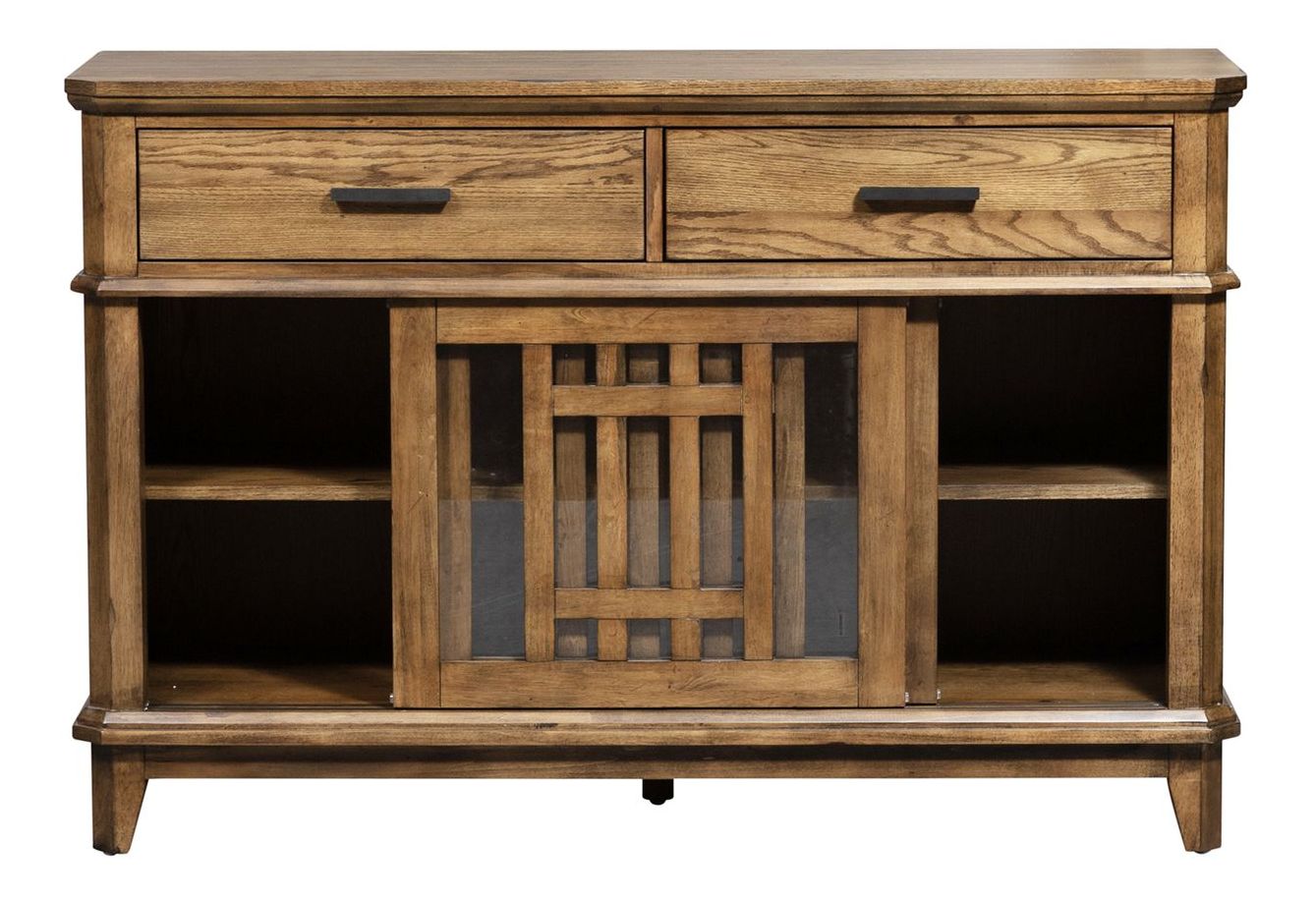 Santa Rosa Wood/Glass Sliding Server w/2 Drawers & 2 Doors