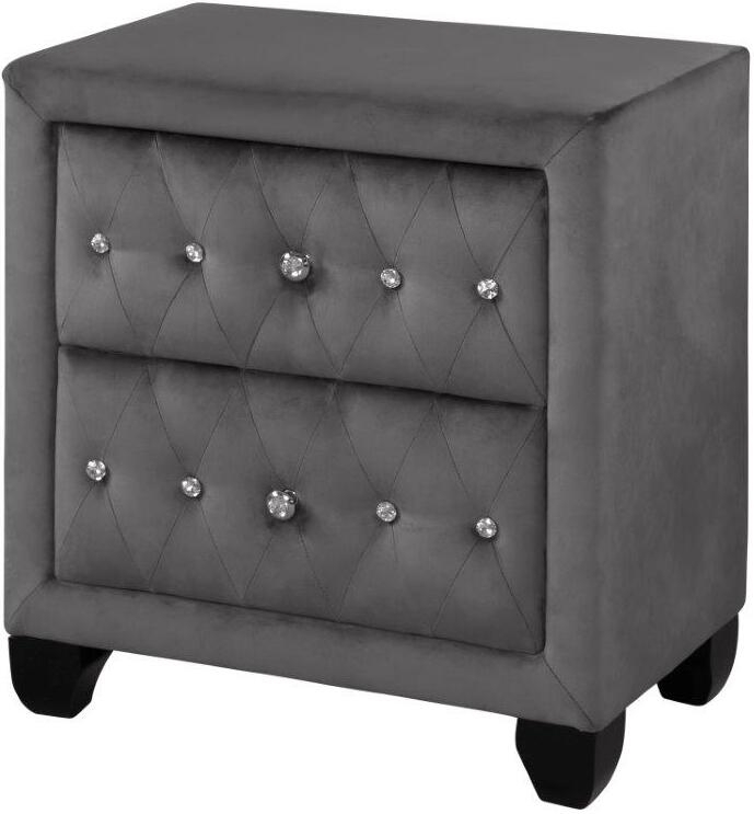Maya Velvet/Wood Regular Bedroom Set
