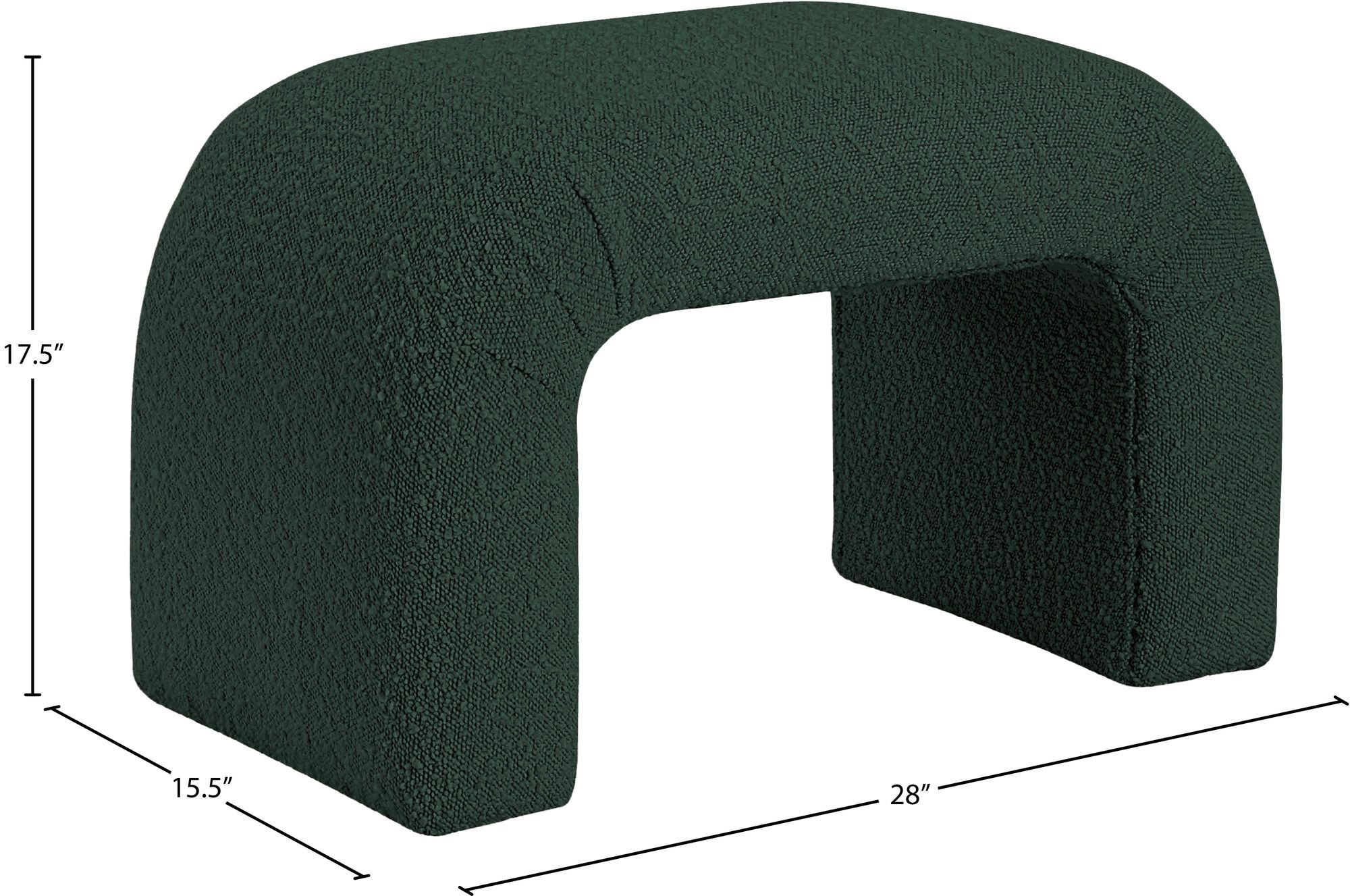 Niagara 28" Boucle Fabric Bench