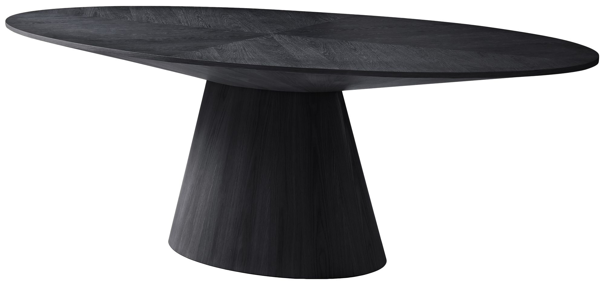 Gavin 90" Oval Oak Wood Veneer Dining Table by Meridian