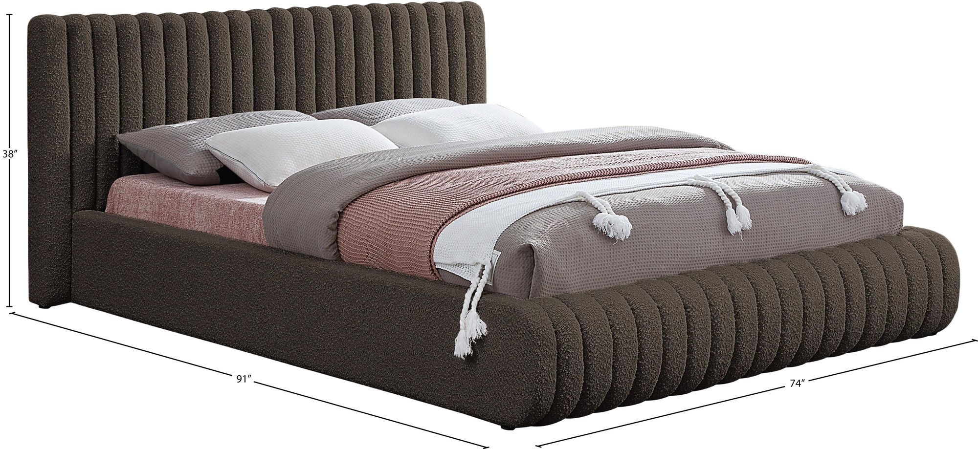 Nash Boucle Fabric Bed