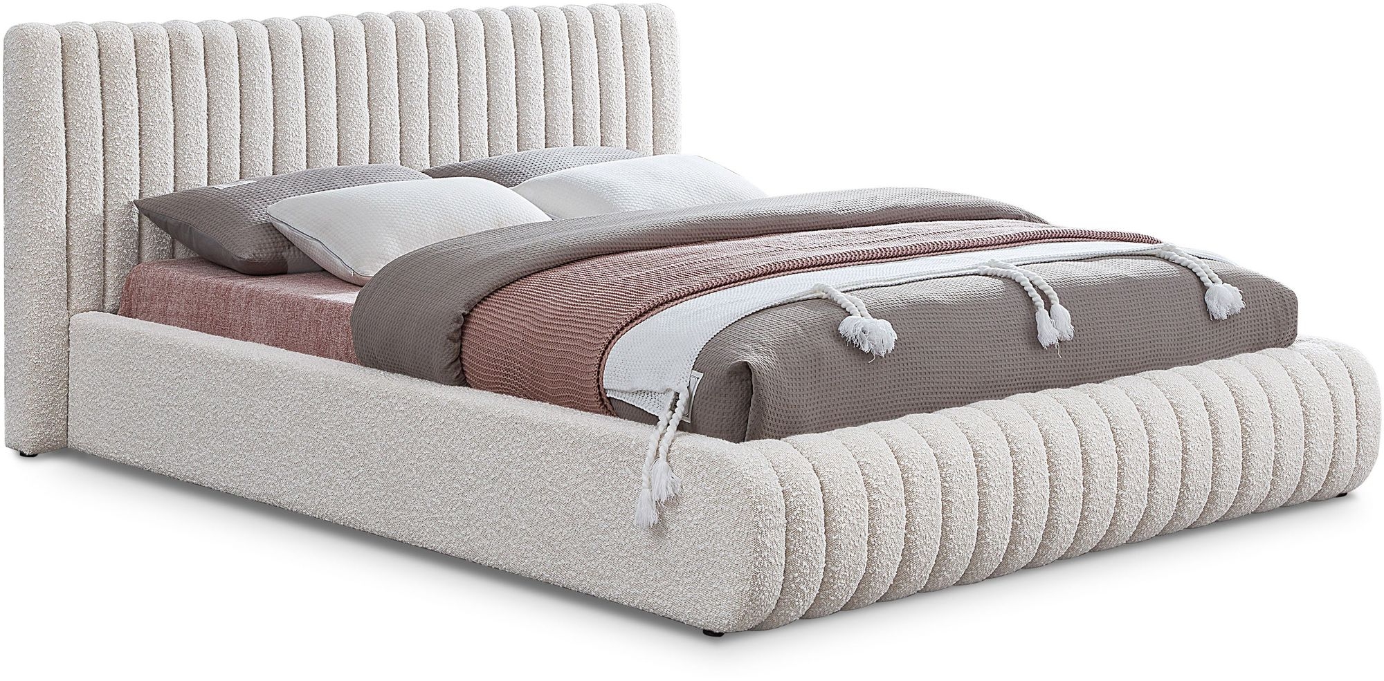 Nash Boucle Fabric Bed