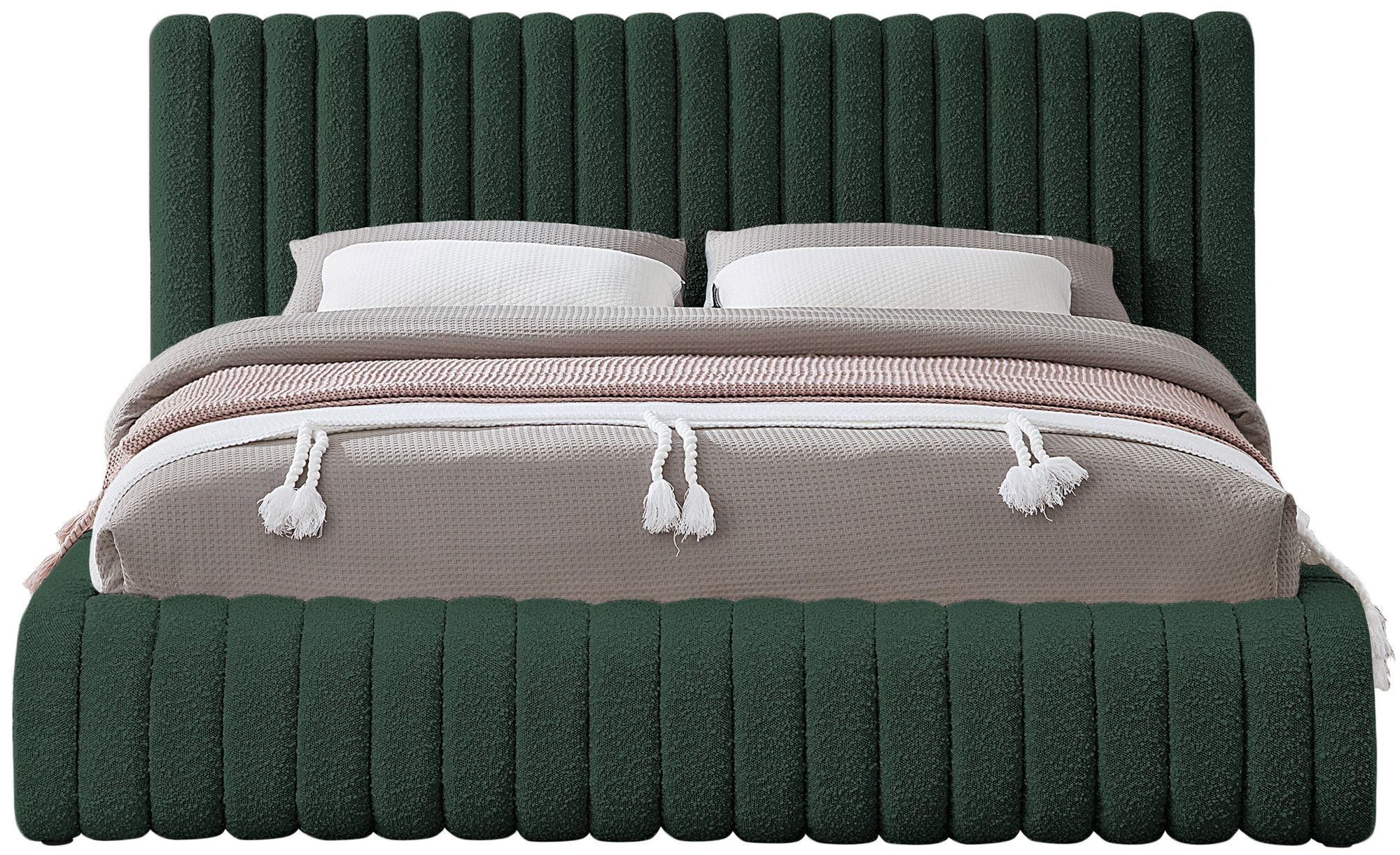 Nash Boucle Fabric King Size Bed