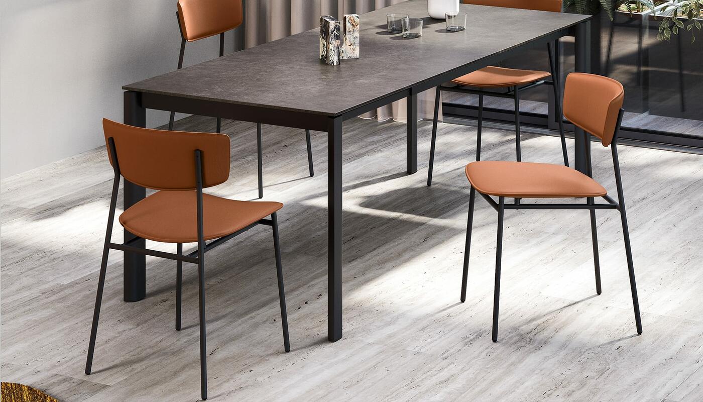 Fifties Upholstery/Metal Dining Chair