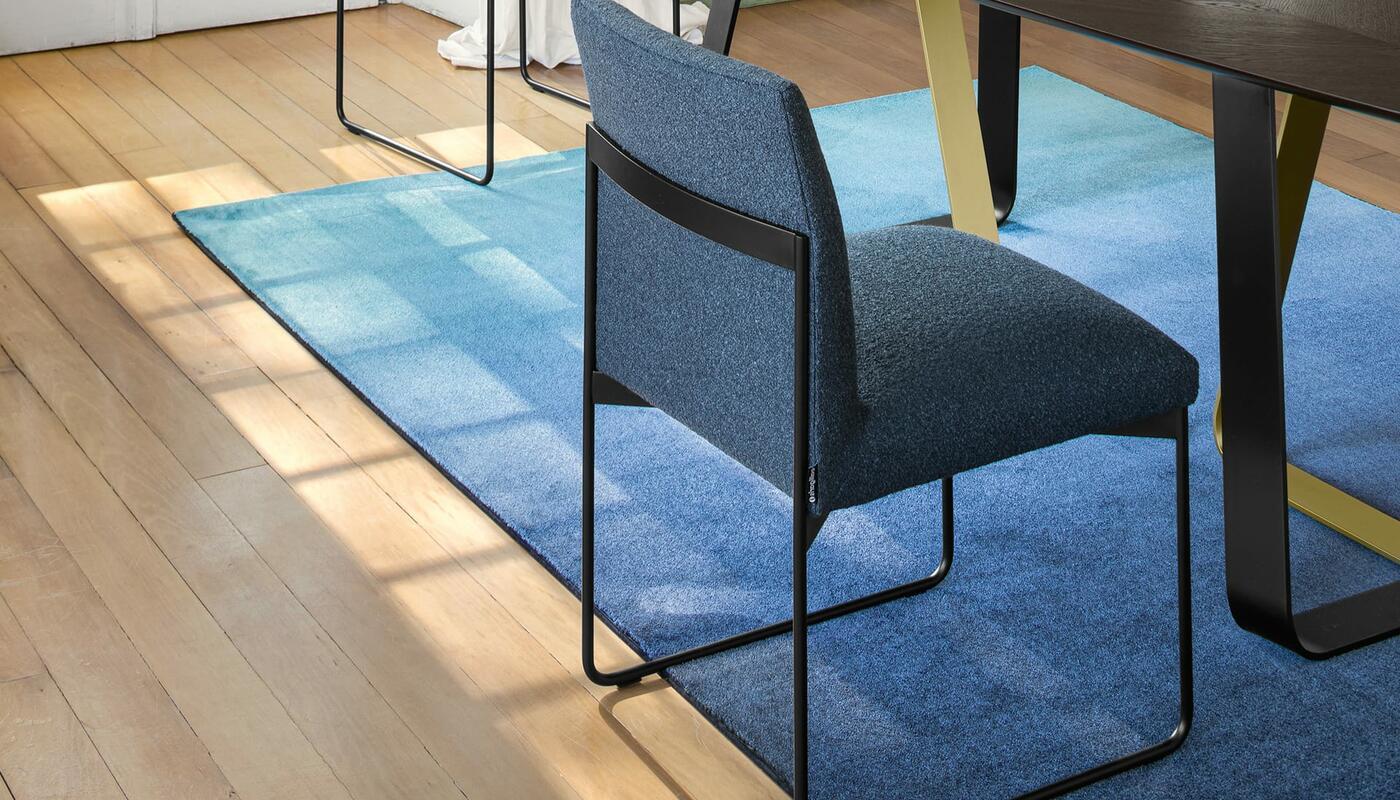 Gala Fabric/Metal Customizable Plush Seat Dining Chair