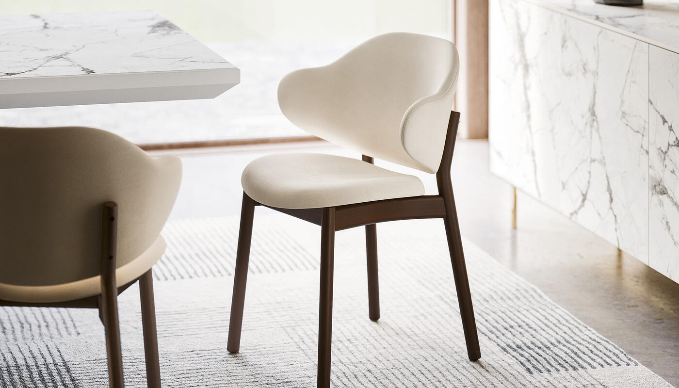 Holly Venice Fabric/Wood Dining Chair