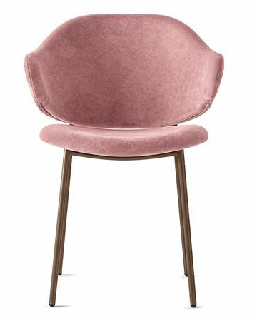 Holly Fabric/Metal Customizable Dining Armchair