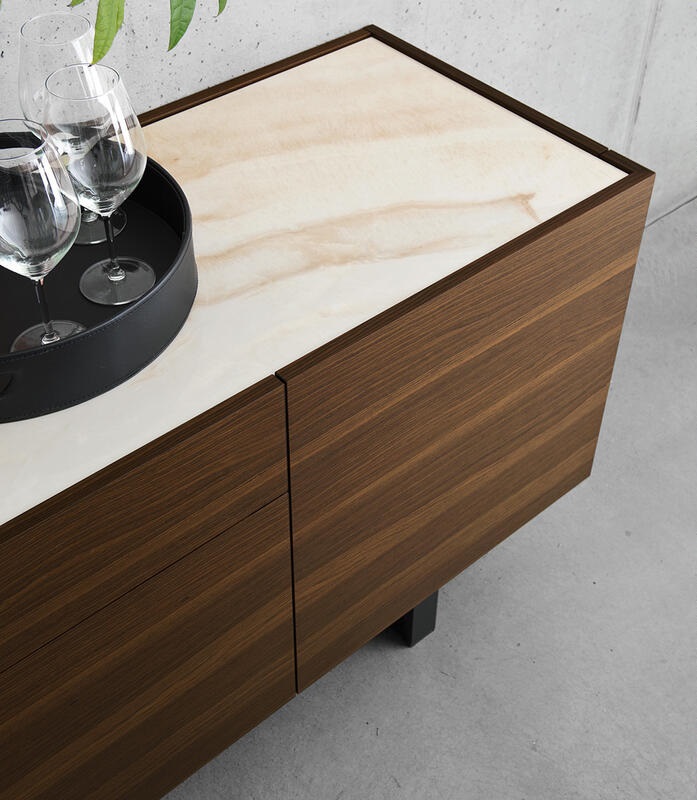 Horizon Wood/Ceramic/Metal Sideboard w/4 Doors & Drawer