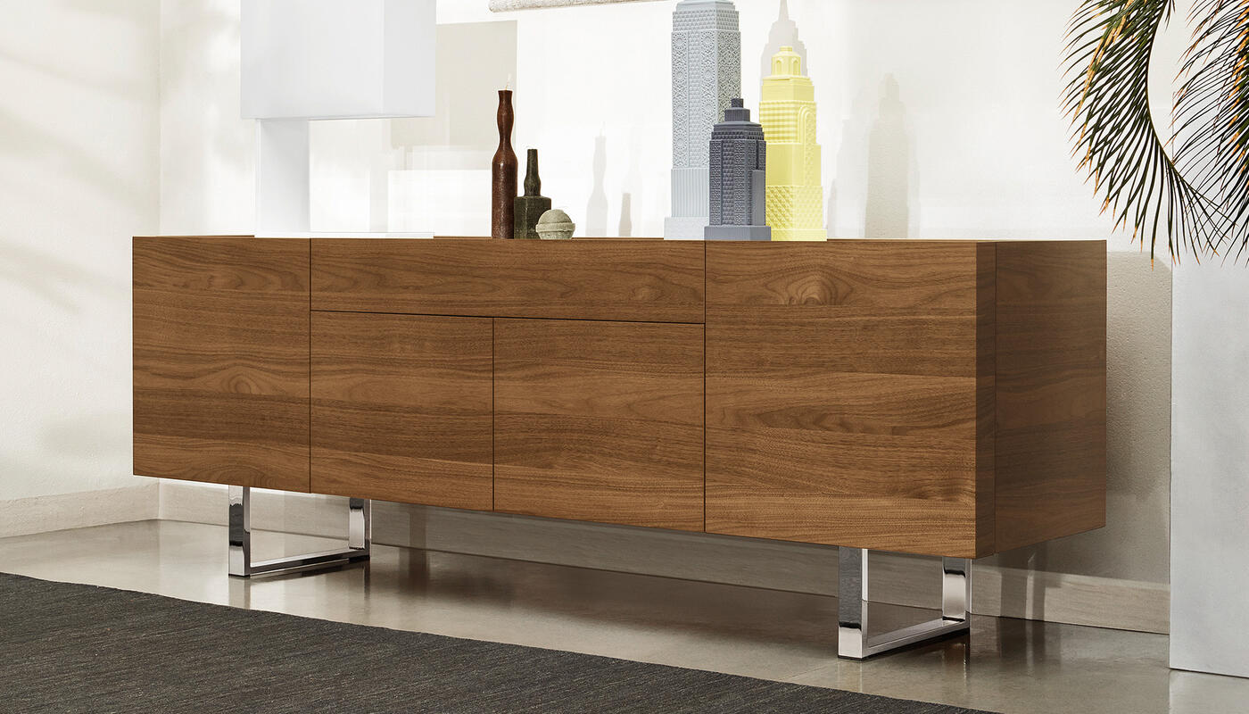 Horizon Wood/Ceramic/Metal Sideboard w/4 Doors & Drawer