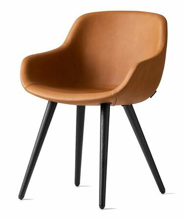 Igloo Fabric/Wood Customizable Dining Armchair