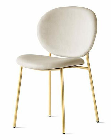 Inès Fabric/Metal Customizable Dining Chair