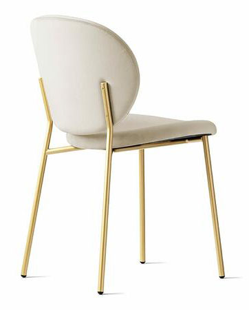 Inès Fabric/Metal Customizable Dining Chair