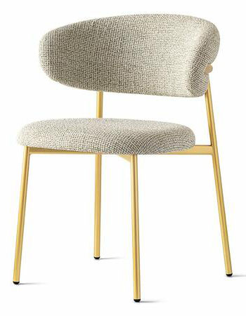 Oleandro Fabric/Metal Customizable Dining Chair