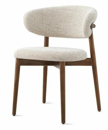 Oleandro Fabric/Wood Customizable Dining Chair