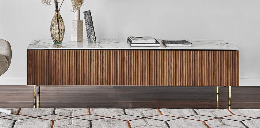 Calligaris Universal TV Stand w/2 Doors & Drop-Down Door &amp