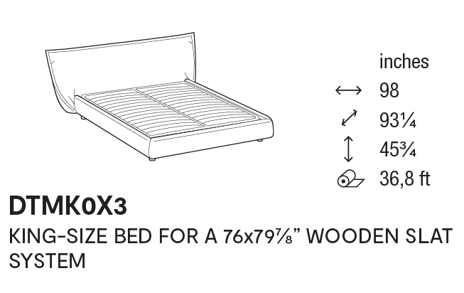 Softly Fabric/Wood Platform Bed