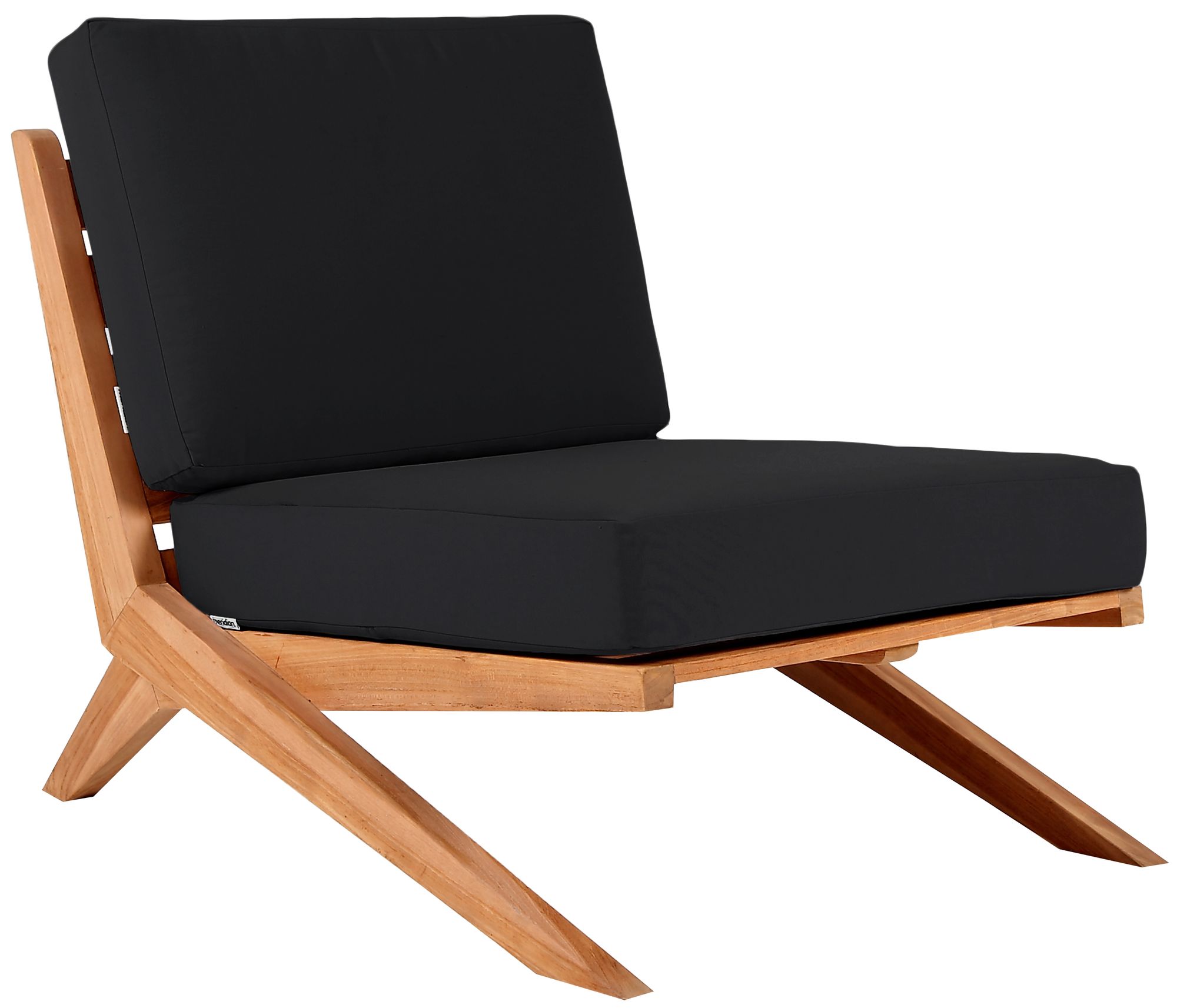 Tahiti Outdoor Patio Waterproof Fabric Accent Chair with Solid Teak Wood Frame