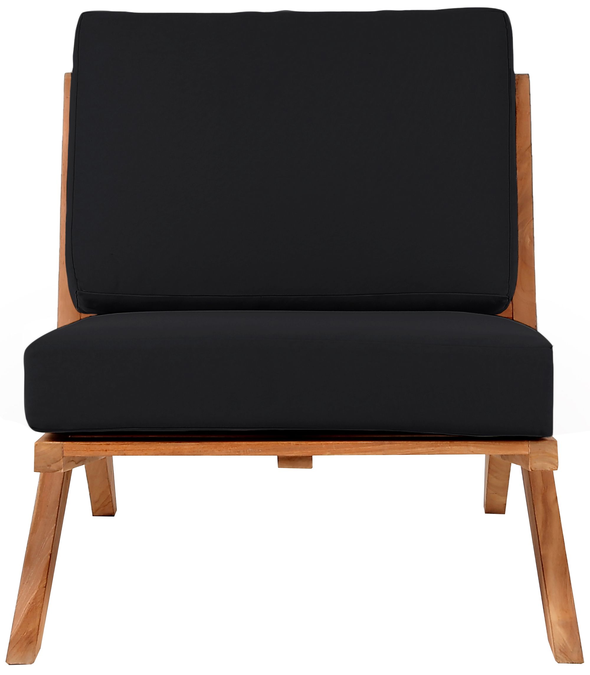 Tahiti Outdoor Patio Waterproof Fabric Accent Chair with Solid Teak Wood Frame