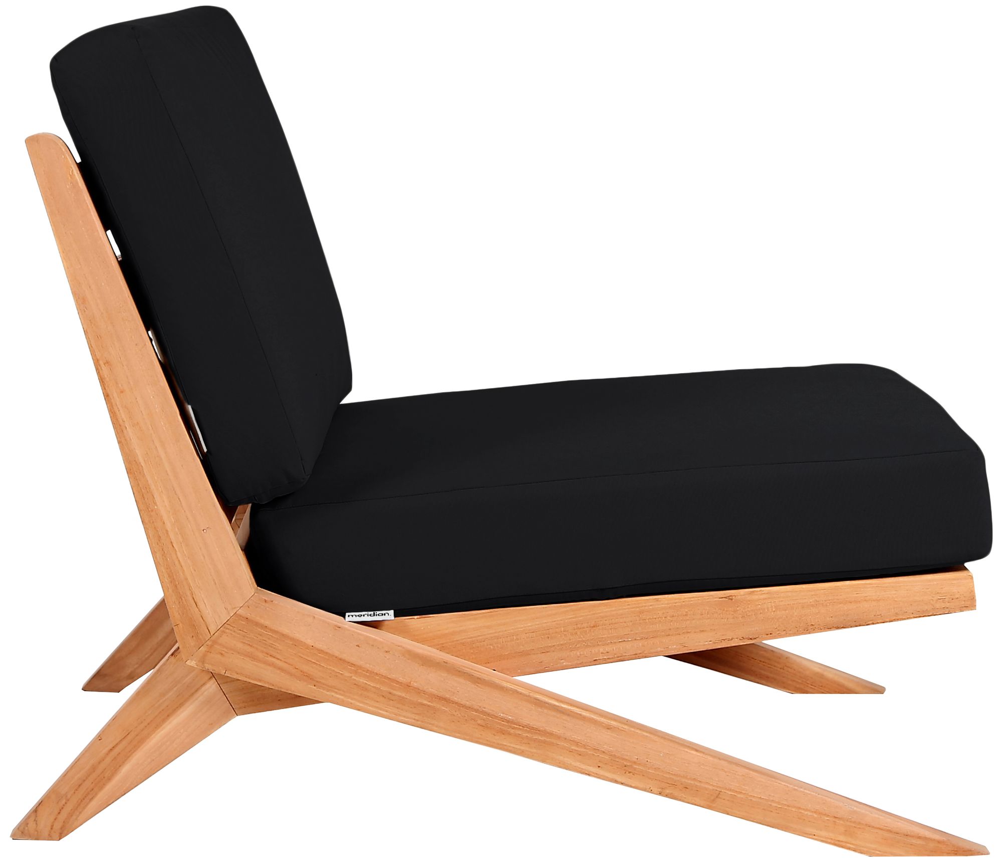 Tahiti Outdoor Patio Waterproof Fabric Accent Chair with Solid Teak Wood Frame