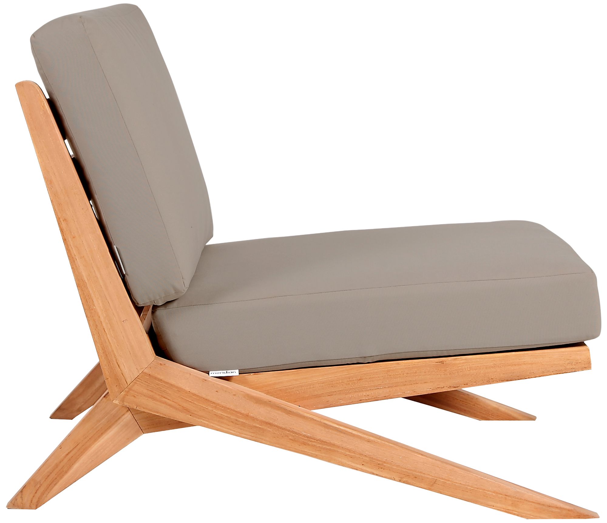 Tahiti Outdoor Patio Waterproof Fabric Accent Chair with Solid Teak Wood Frame