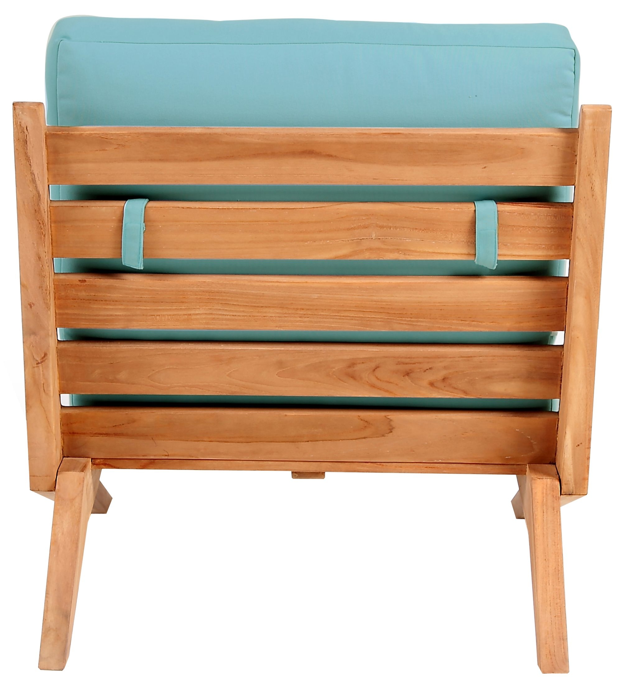 Tahiti Outdoor Patio Waterproof Fabric Accent Chair with Solid Teak Wood Frame