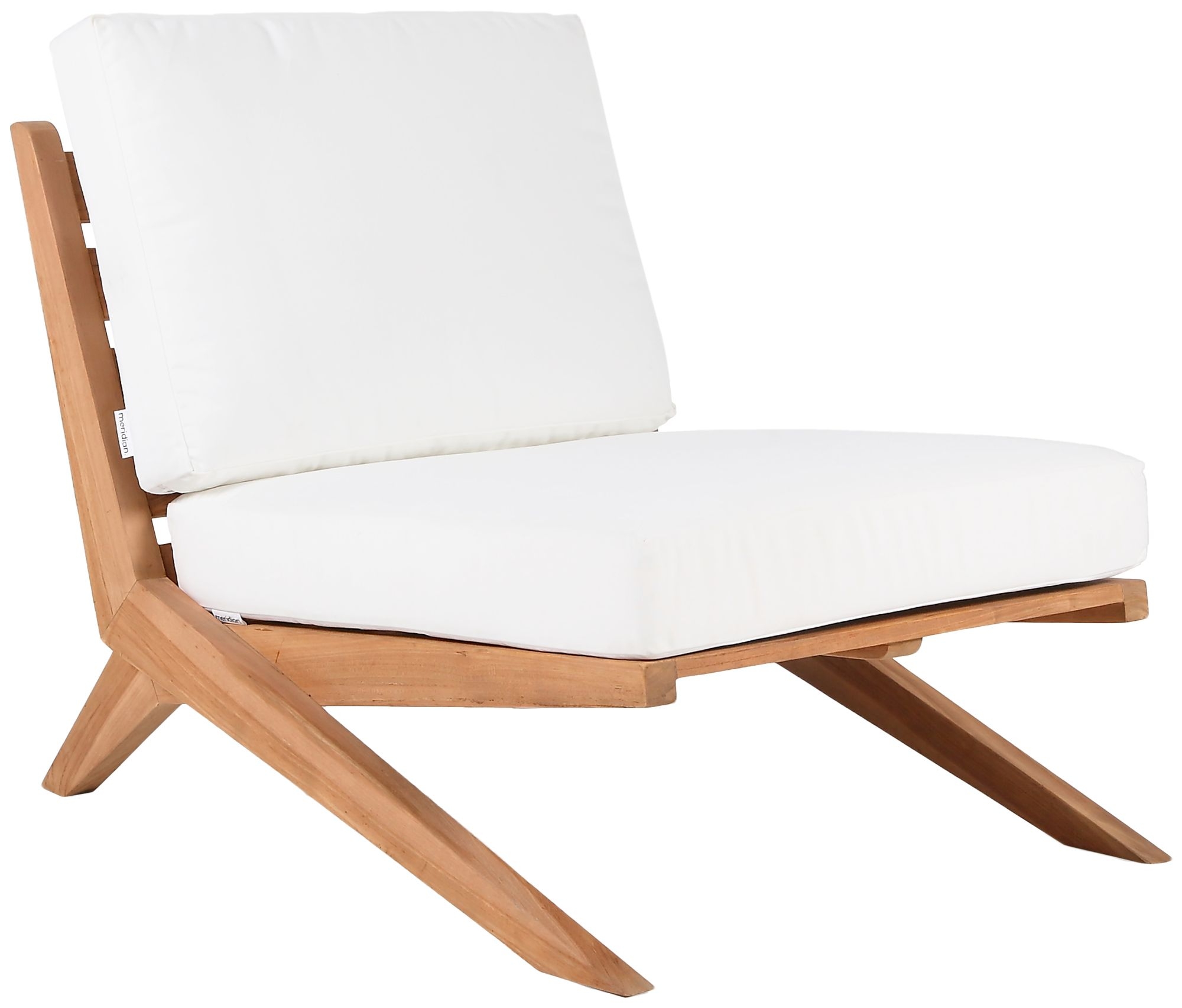 Tahiti Outdoor Patio Waterproof Fabric Accent Chair with Solid Teak Wood Frame