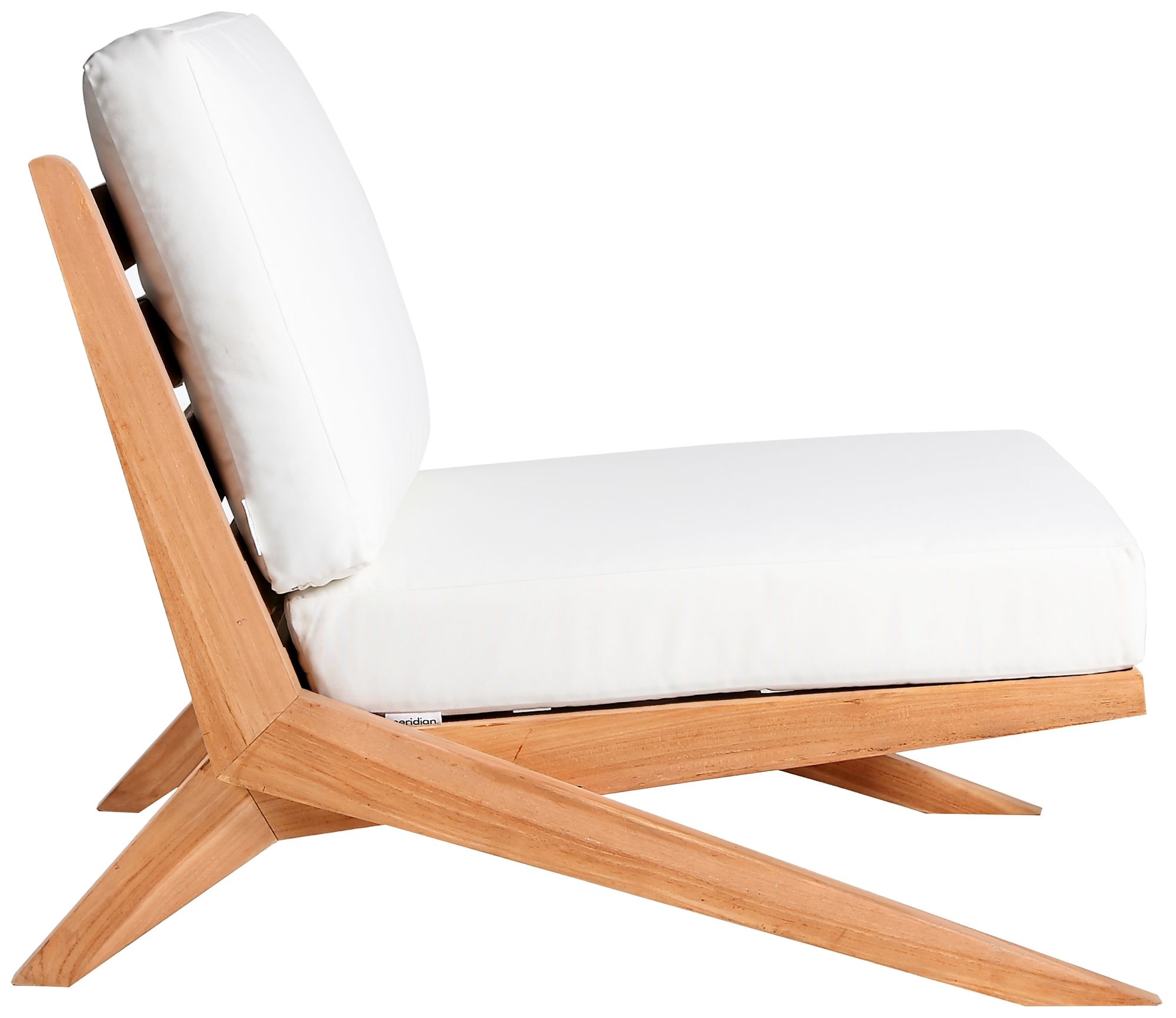 Tahiti Outdoor Patio Waterproof Fabric Accent Chair with Solid Teak Wood Frame