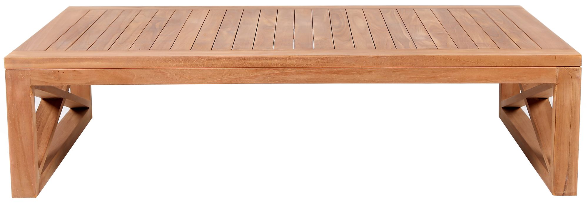 Anguilla 55.5" Rectangular Outdoor Patio Solid Teak Wood Coffee Table
