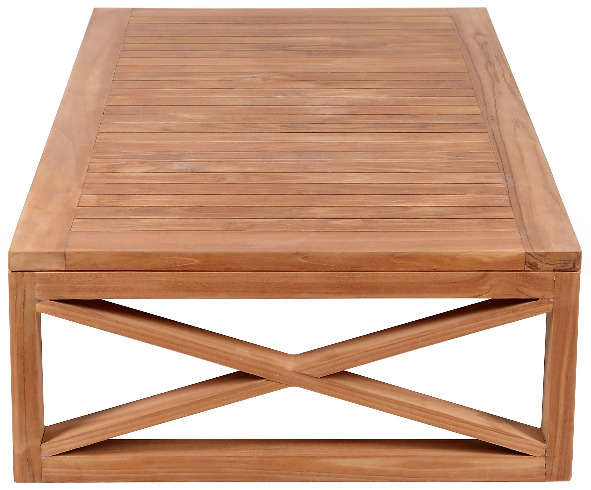 Anguilla 55.5" Rectangular Outdoor Patio Solid Teak Wood Coffee Table
