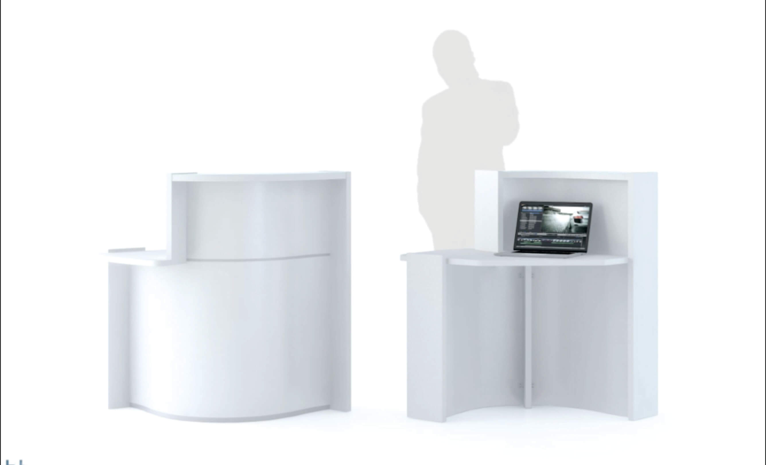 WAVE LUV49P Small Reception Desk