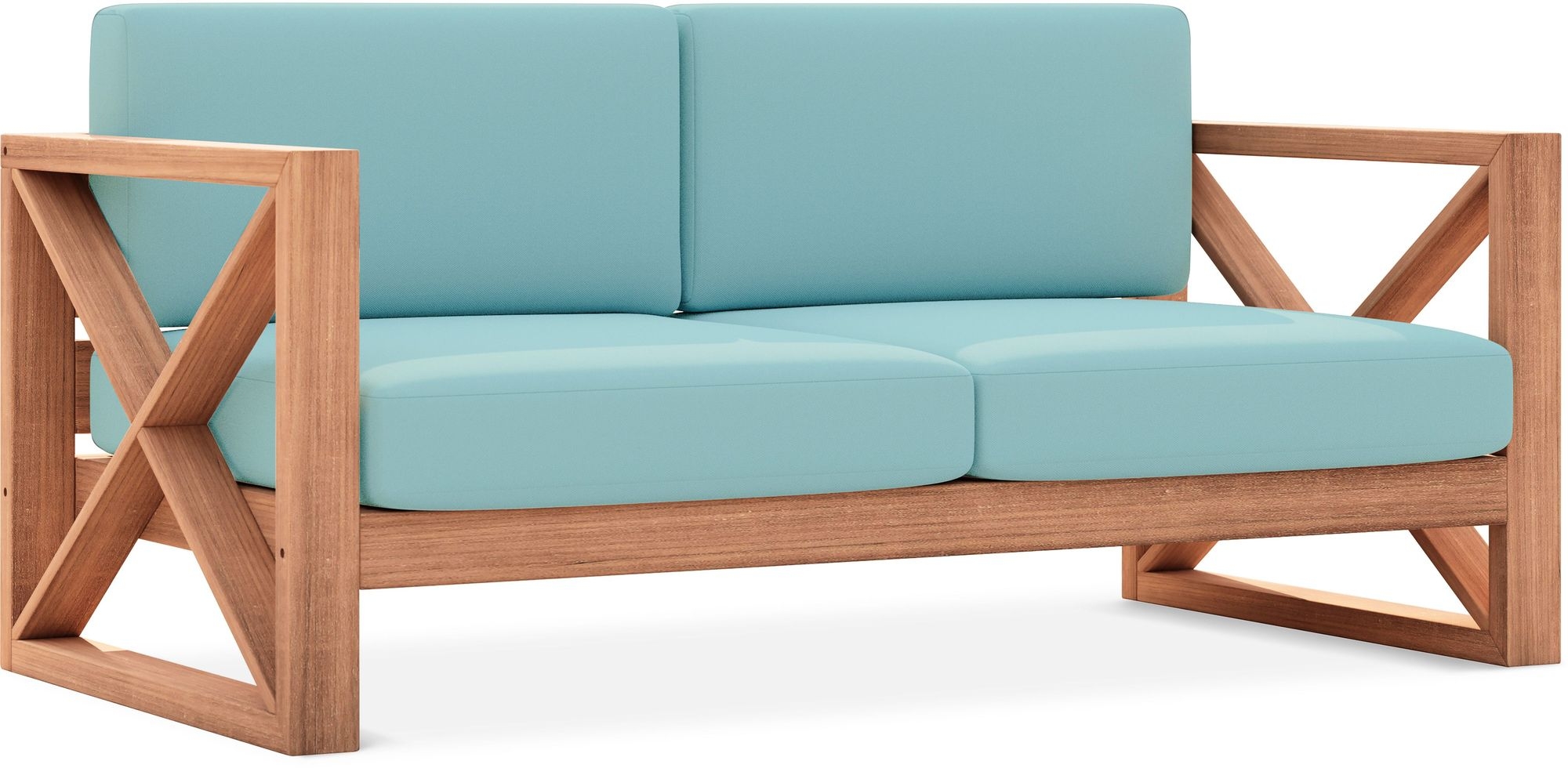 Anguilla 65" Outdoor Patio Waterproof Fabric Loveseat