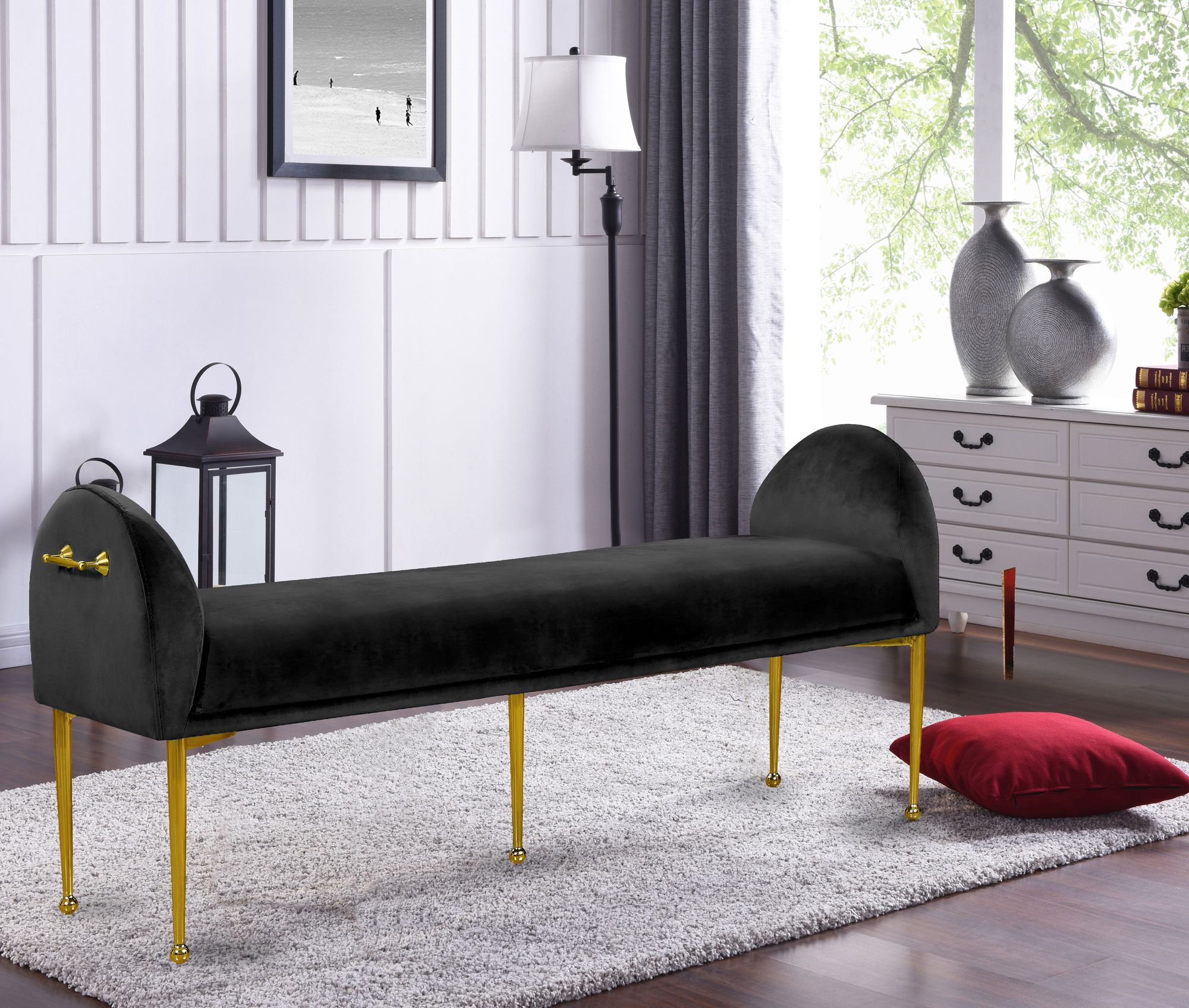 Owen Velvet Bench