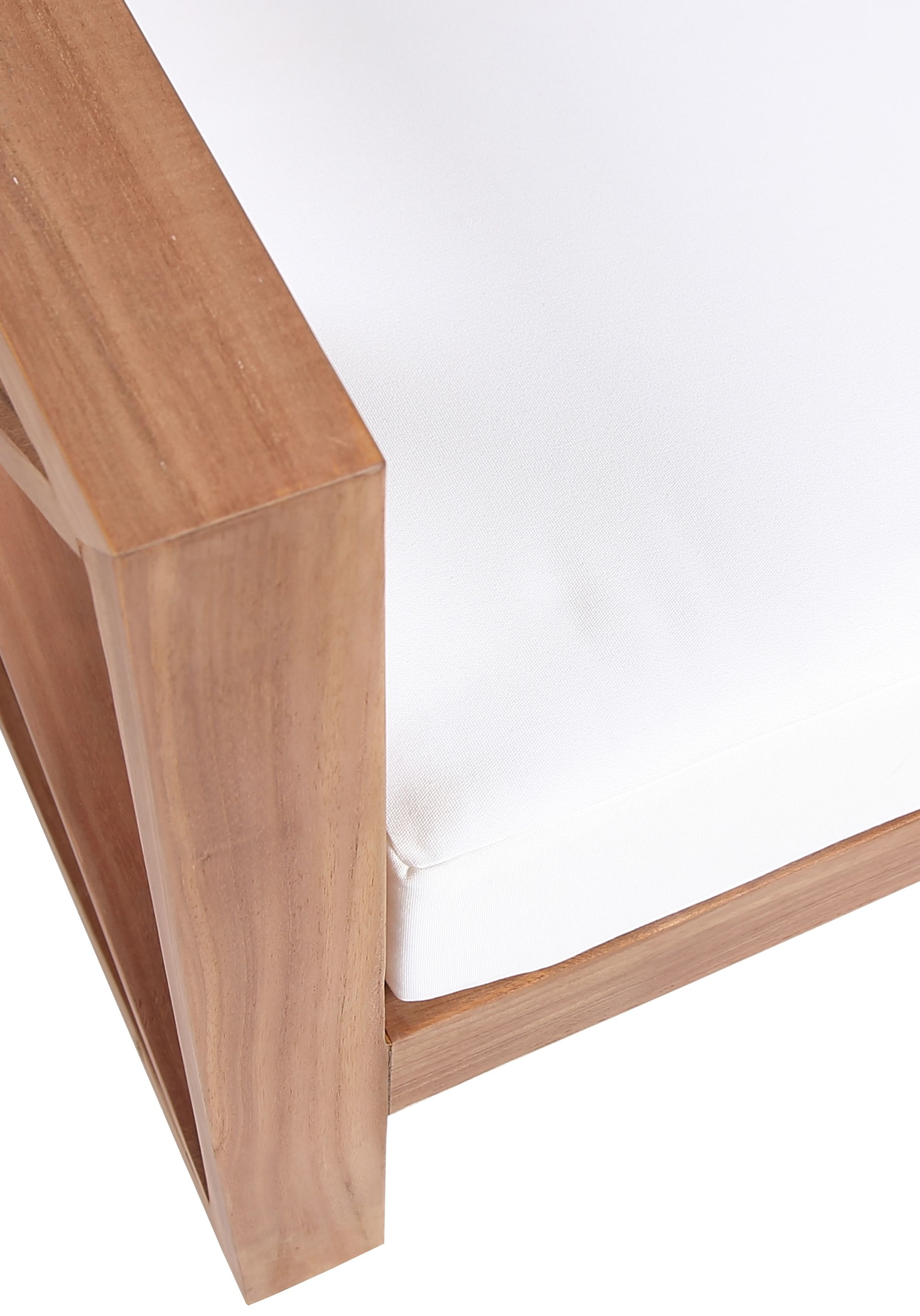 Anguilla Outdoor Patio Waterproof Fabric Accent Chair with Solid Teak Wood Frame