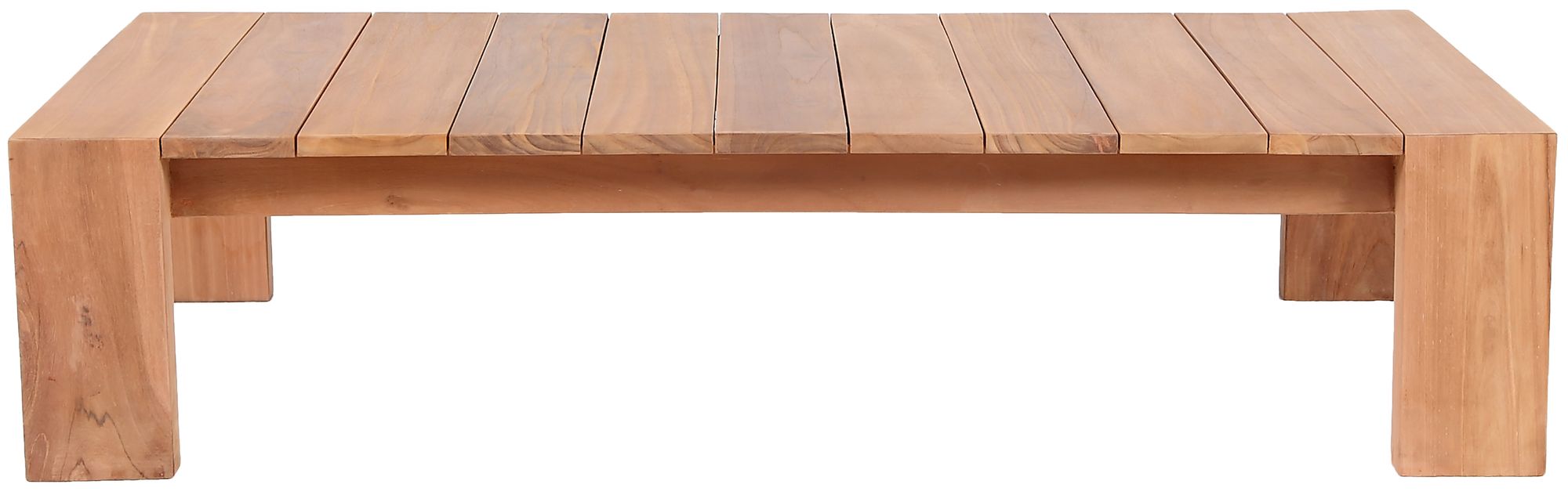 Tulum 52" Rectangular Outdoor Patio Solid Teak Wood Coffee Table