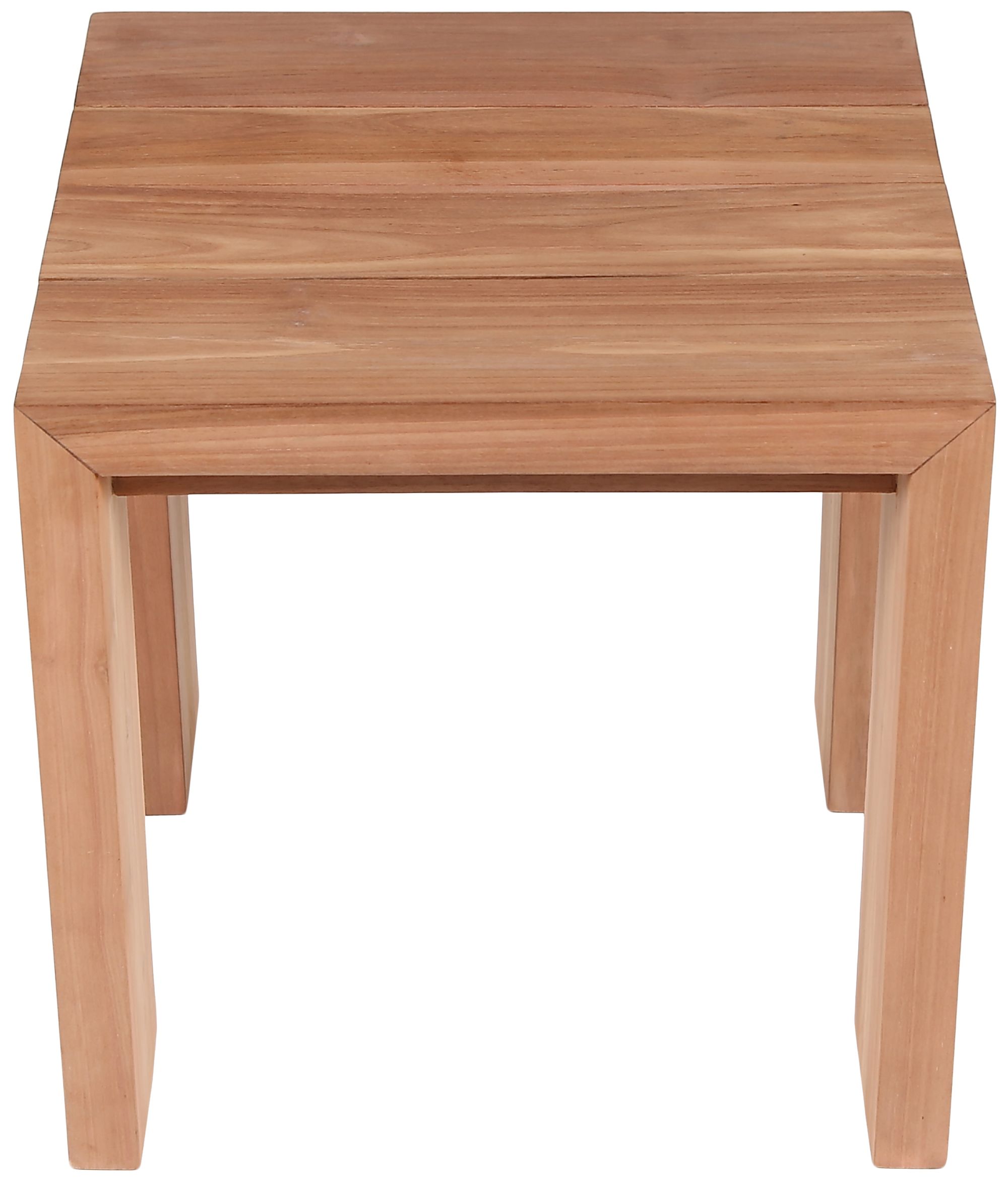 Tulum 18.5" Square Outdoor Patio Solid Teak Wood End Table