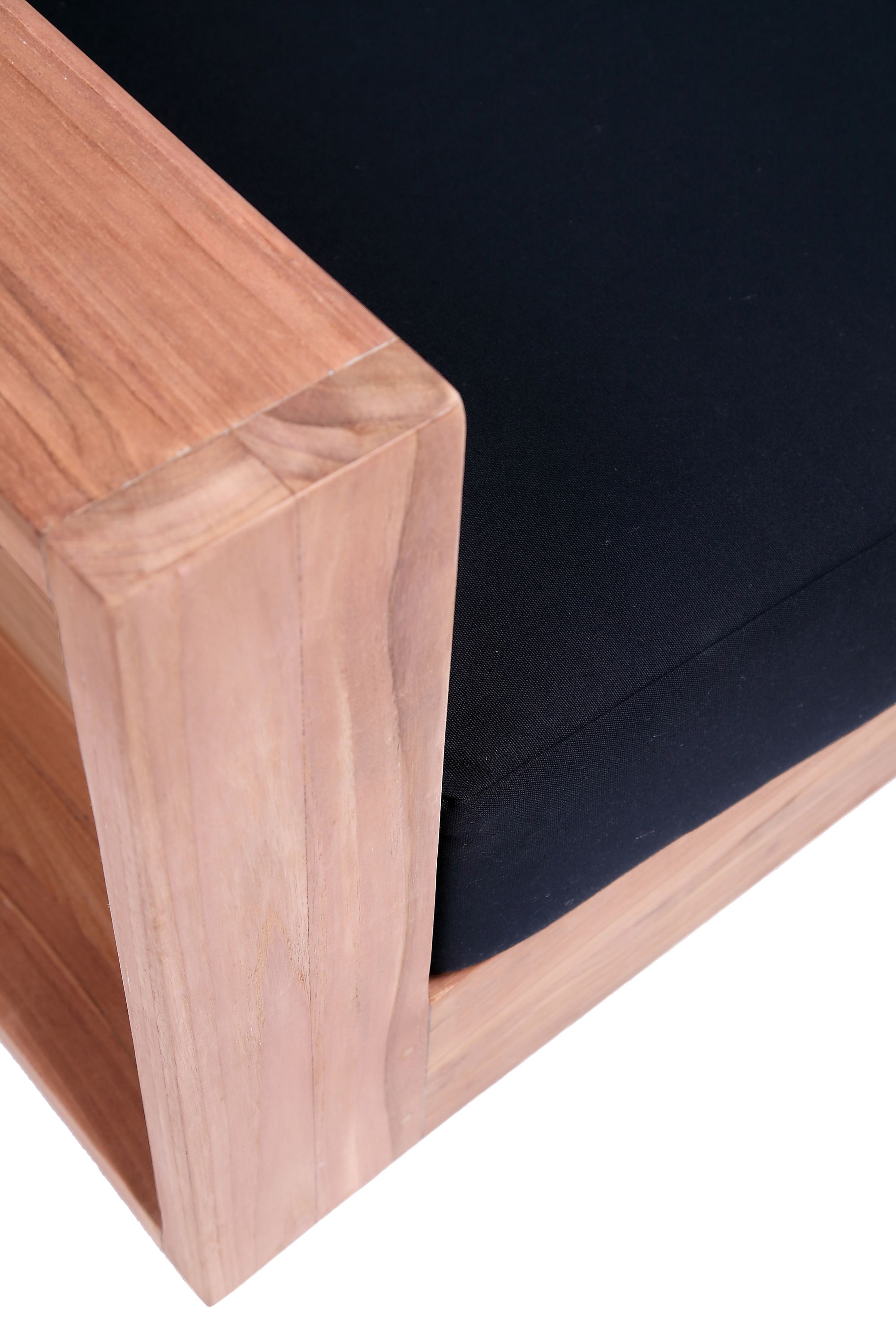 Tulum Outdoor Patio Waterproof Fabric Accent Chair with Solid Teak Wood Frame
