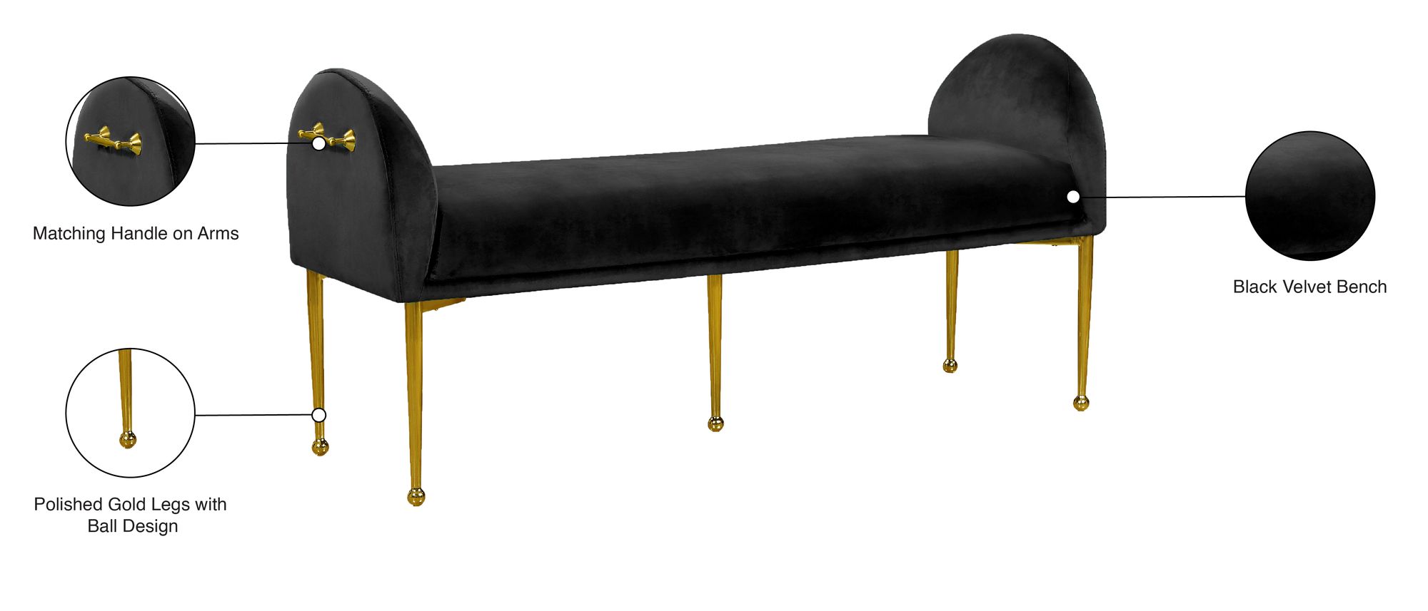 Owen Velvet Bench