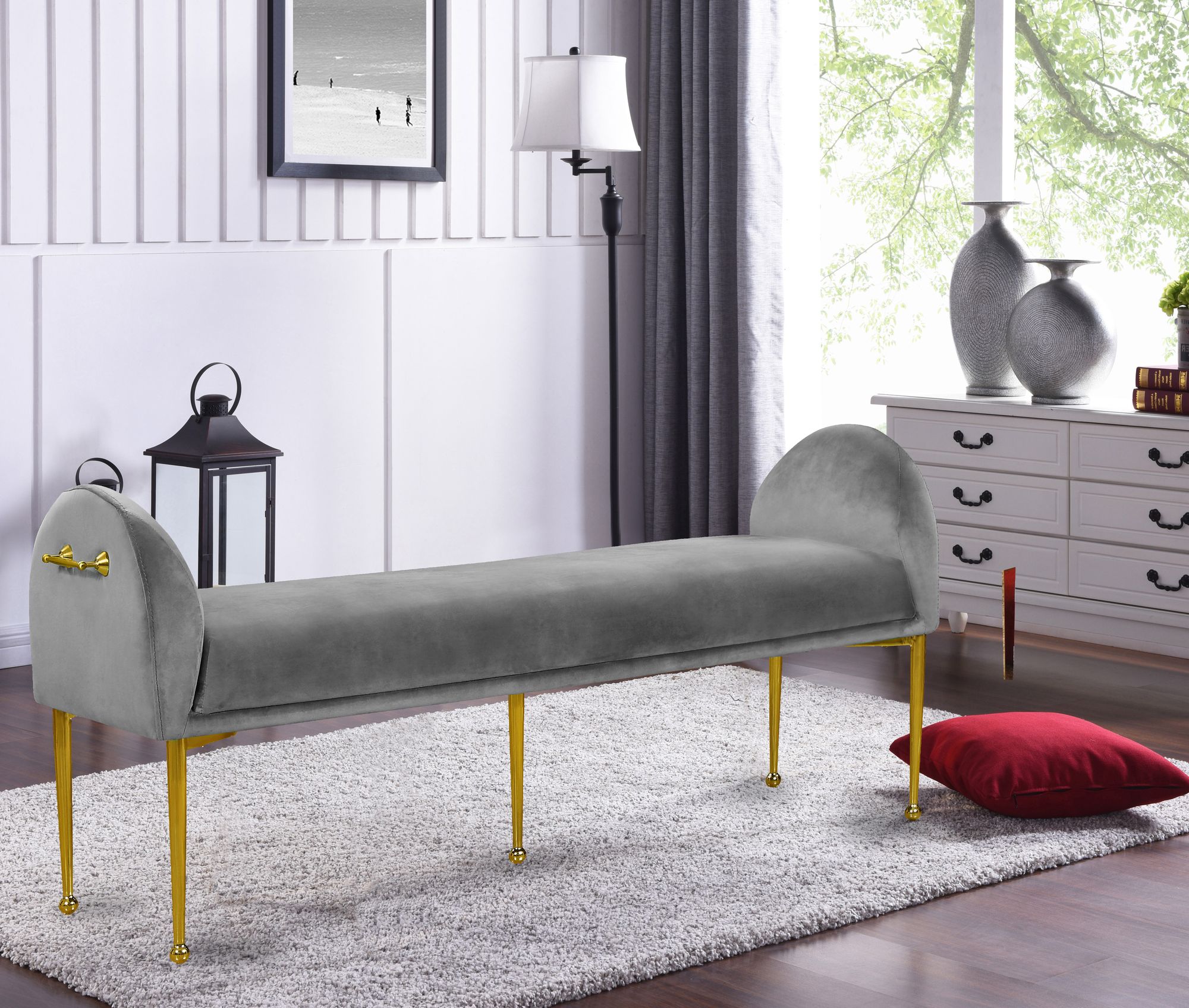 Owen Velvet Bench