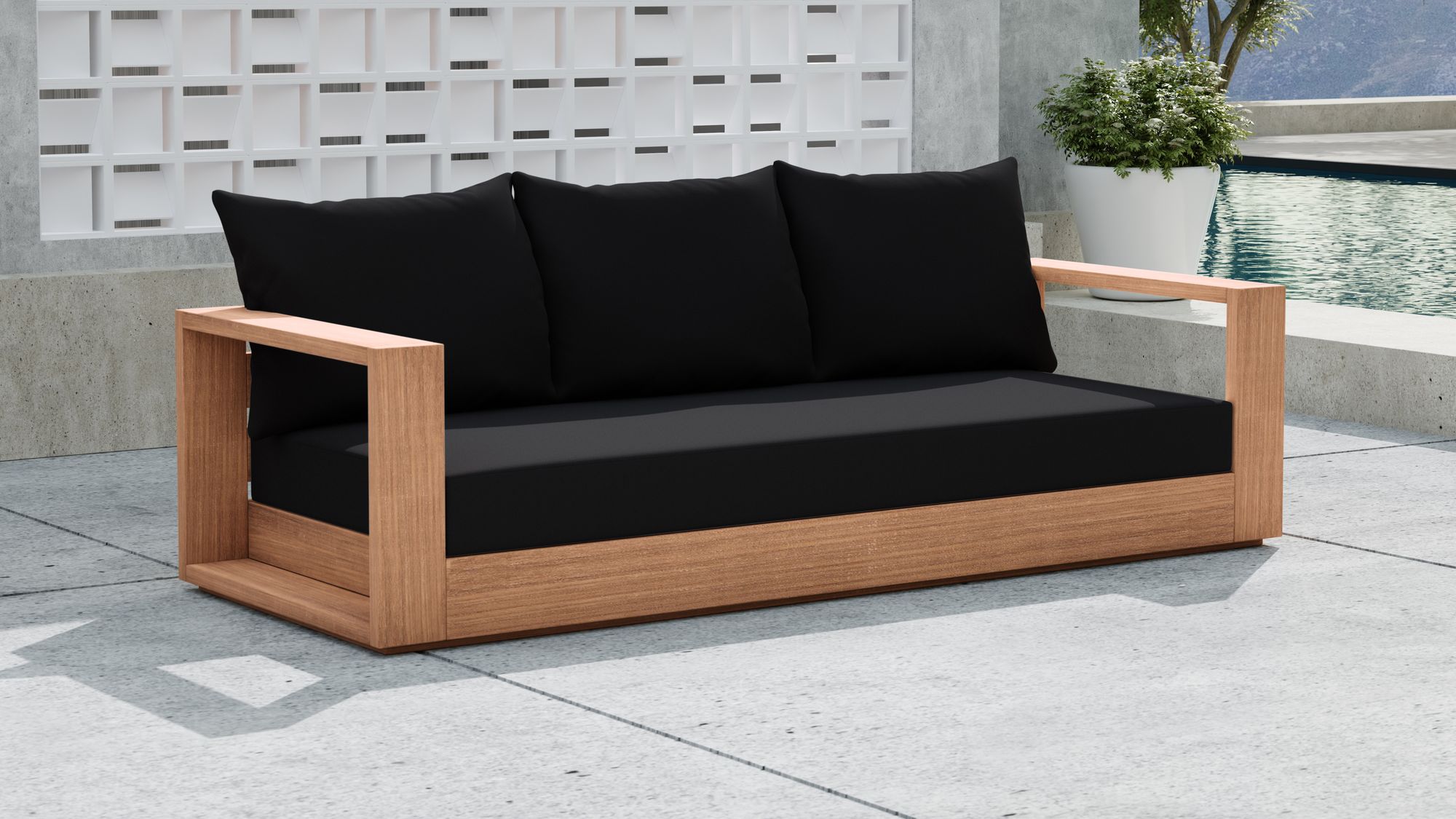 Tulum 87" Outdoor Patio Waterproof Fabric Sofa