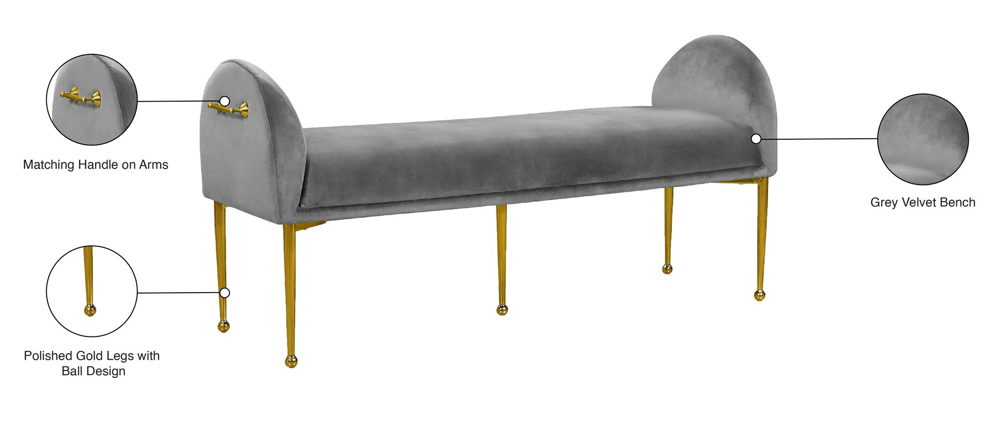 Owen Velvet Bench