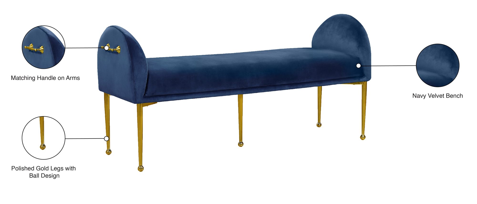 Owen Velvet Bench