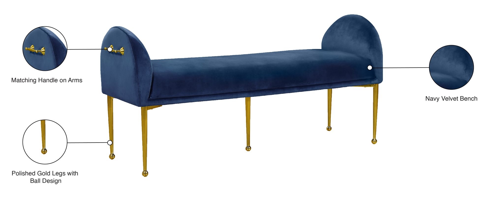 Owen Velvet Bench