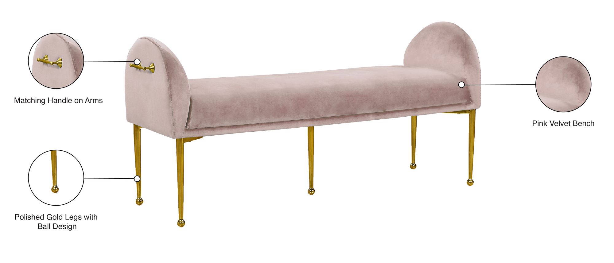 Owen Velvet Bench